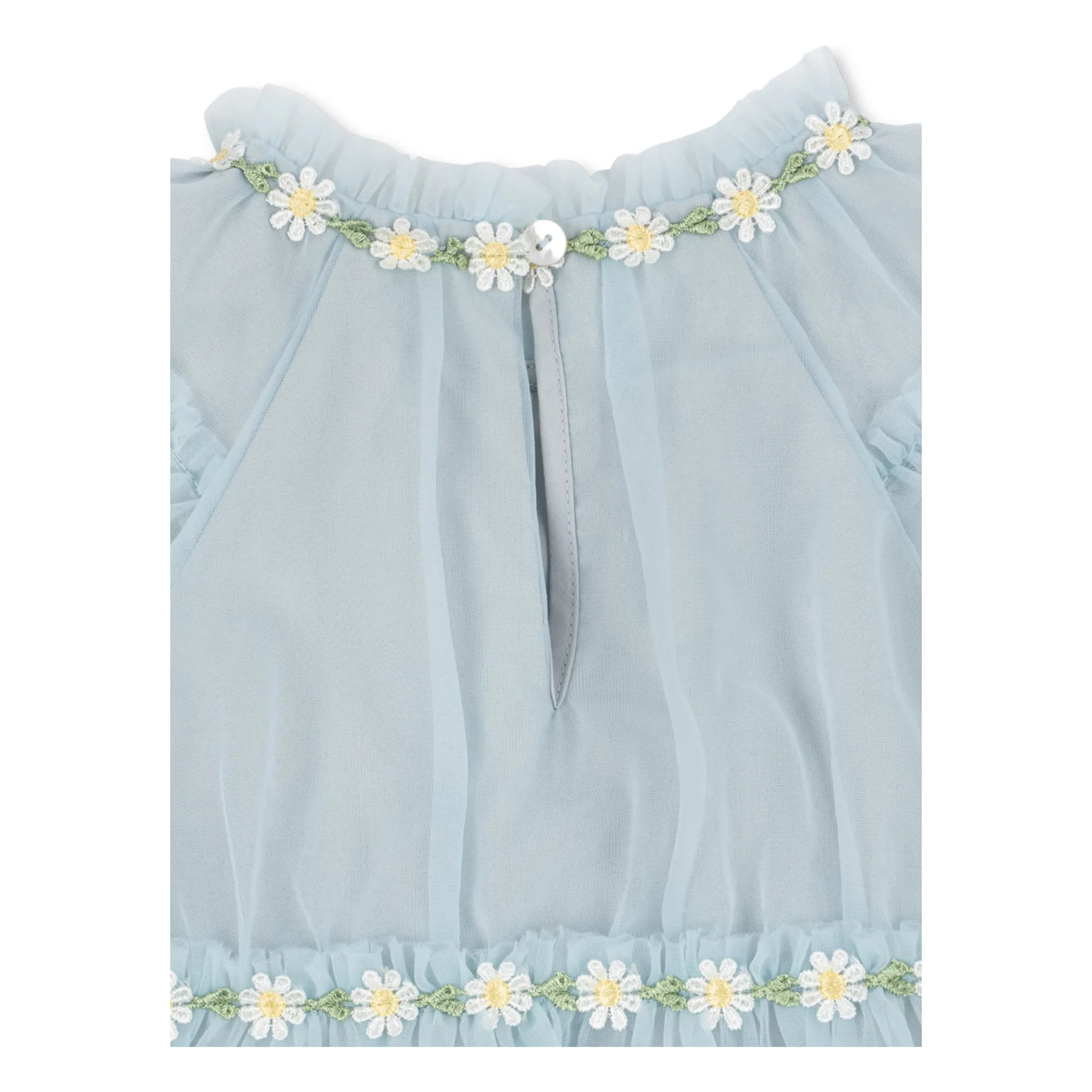 Robe Joelle Paquerettes Tulle | Bleu- Image produit n°2