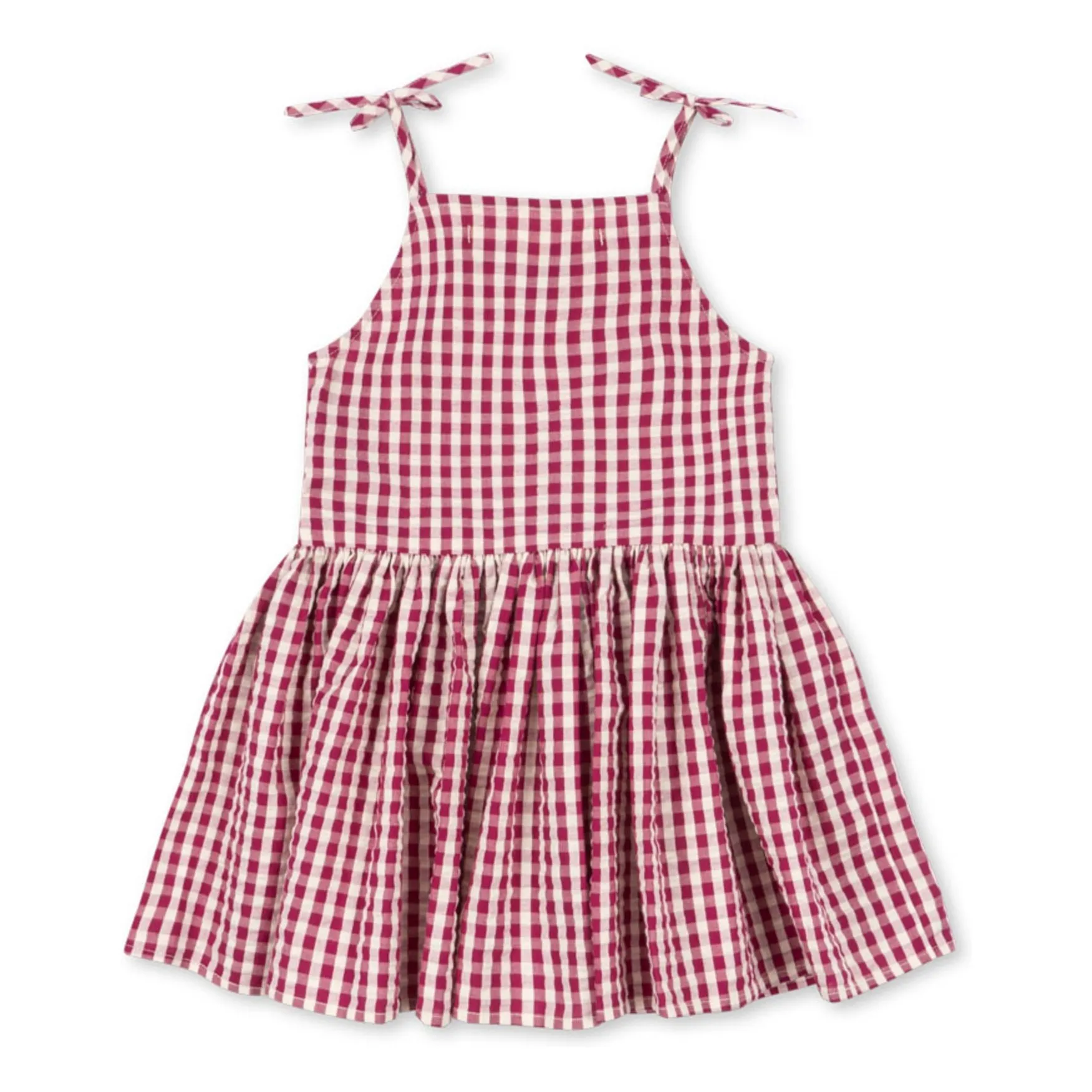 Robe Isotta Carreaux Coton Bio- Image produit n°3