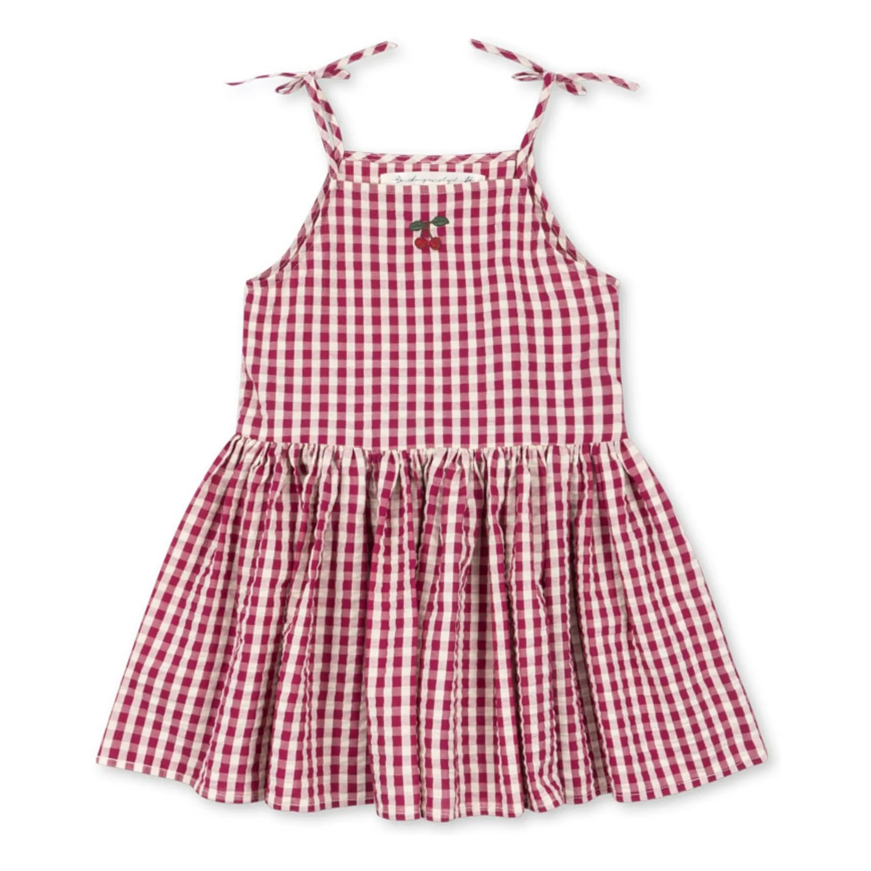 Robe Isotta Carreaux Coton Bio- Image produit n°0