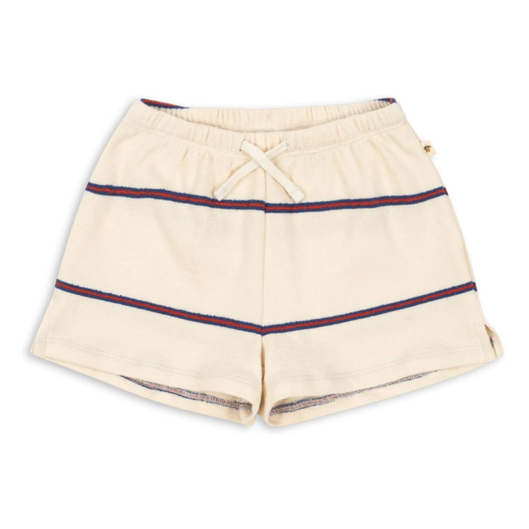 Short Trio Rayé Coton Bio | Beige- Image produit n°0