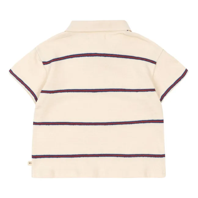 Striped Organic Cotton Polo Trio | Beige