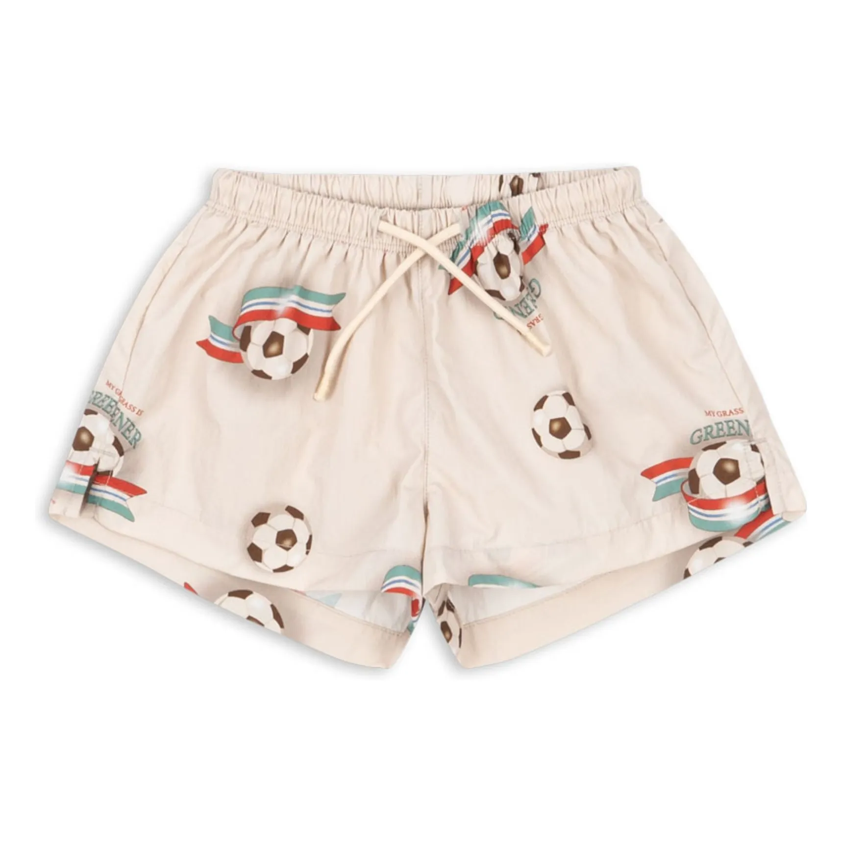 Short de Bain Pomio Football Fibres Recyclées | Beige- Image produit n°0