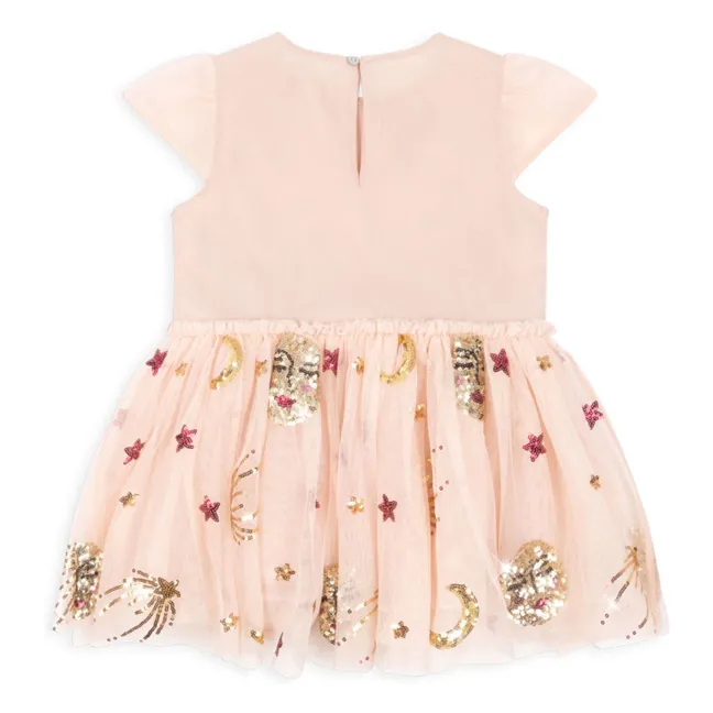 Robe Odette Sequins Tulle | Rose pâle
