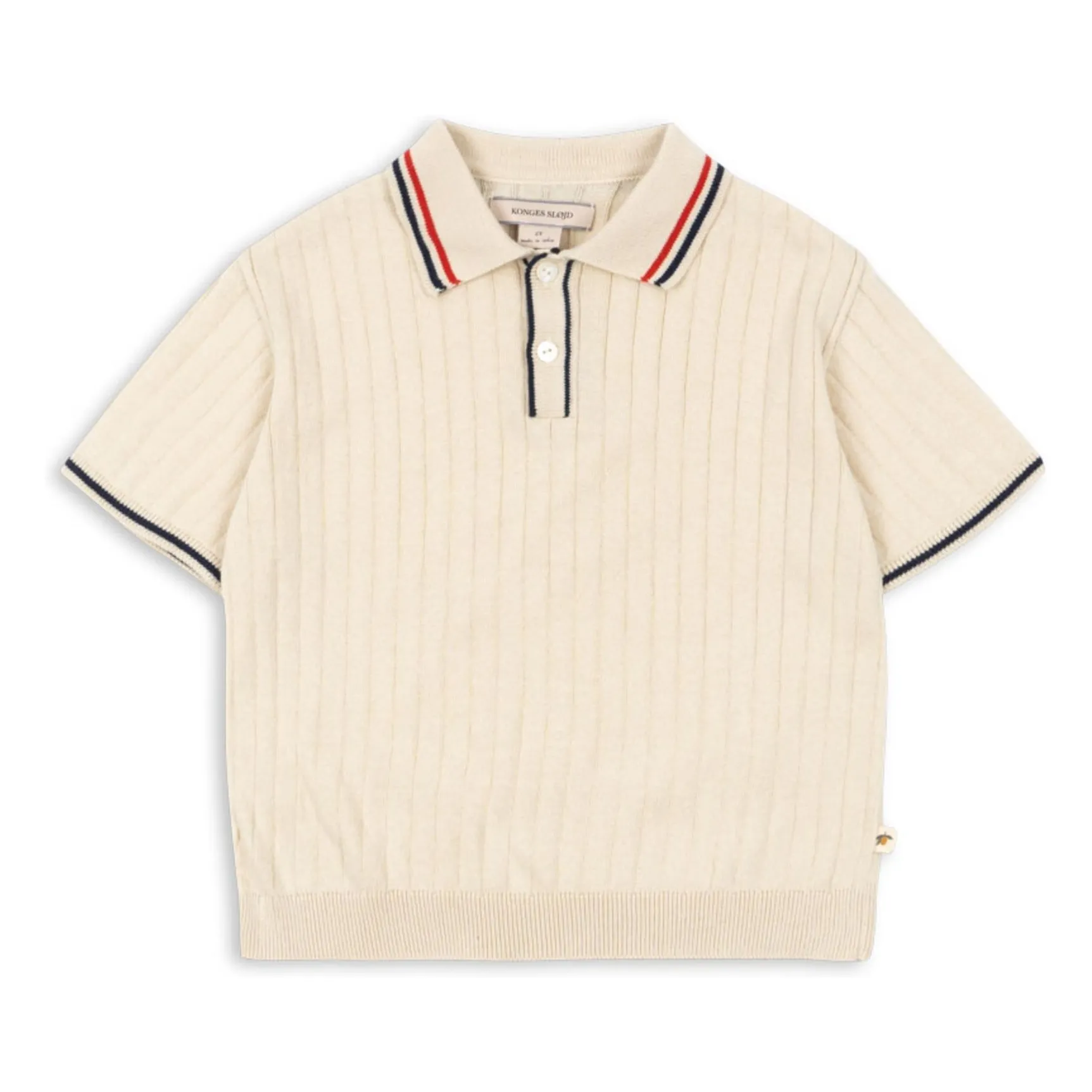 Konges Sløjd Ecru Polo Mio Maille Coton Bio