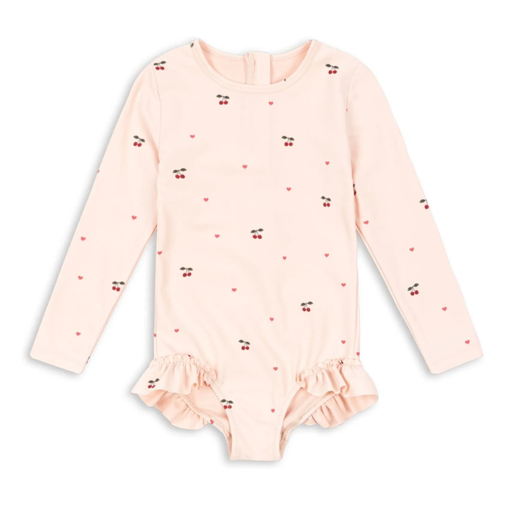 Maillot de Bain Manches Longues Merle Cerises Fibres Recyclées | Rose pâle- Image produit n°0