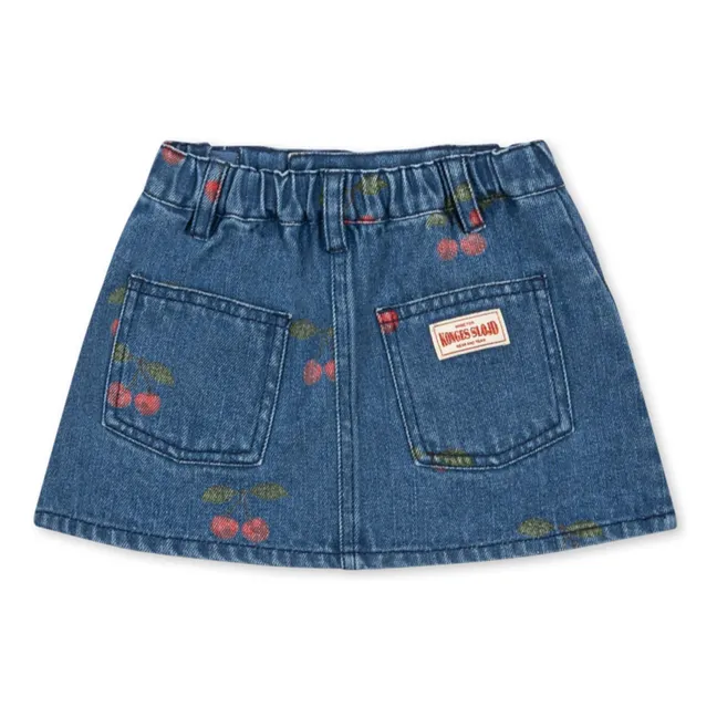 Denim skirt Magot Cerises Organic Cotton | Blue