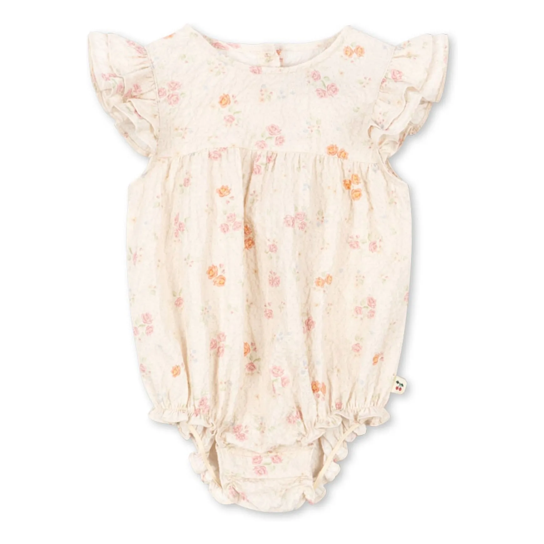 Konges Sløjd Beige Elin Fleurie Organic Cotton Romper