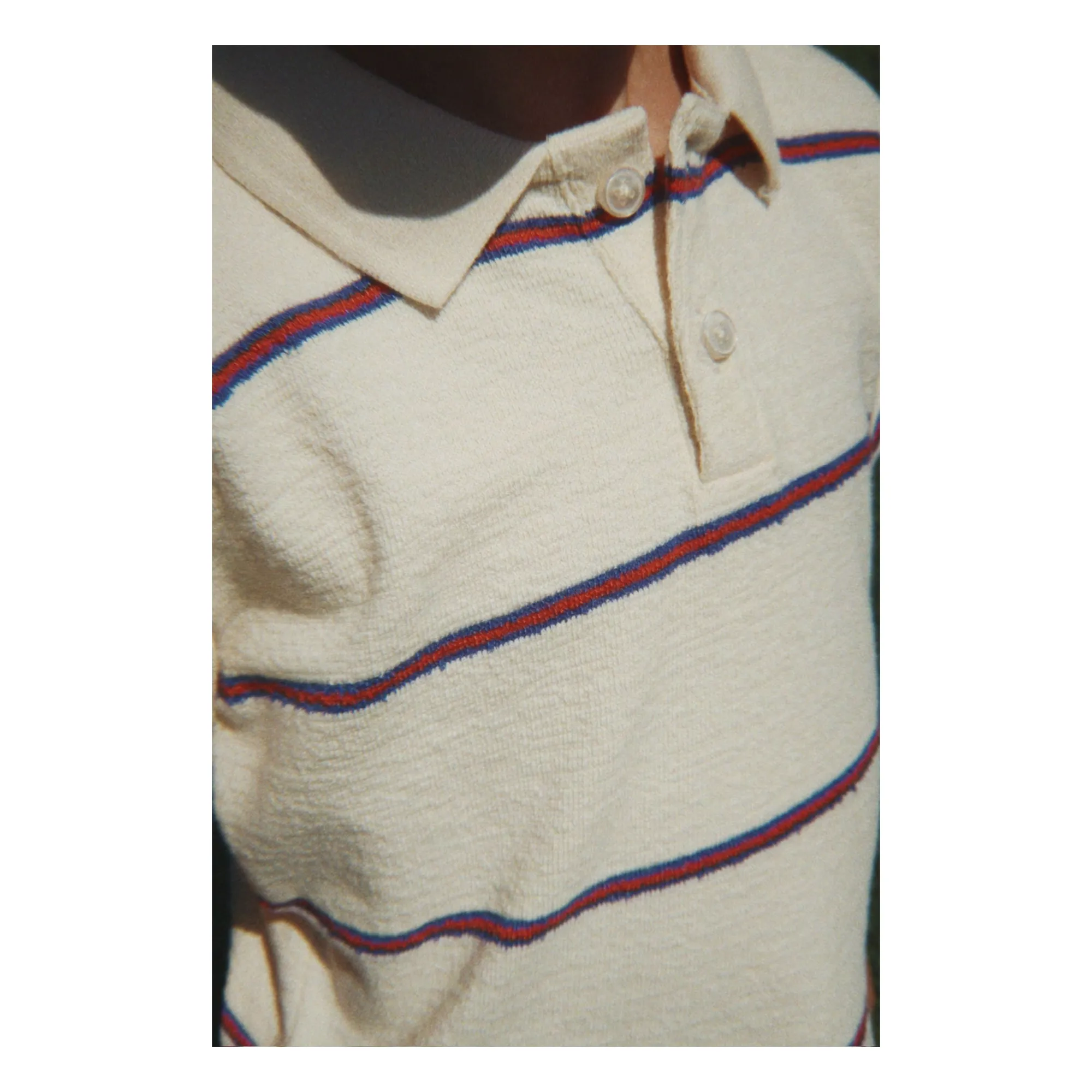 Polo Trio Rayé Coton Bio | Beige- Image produit n°2
