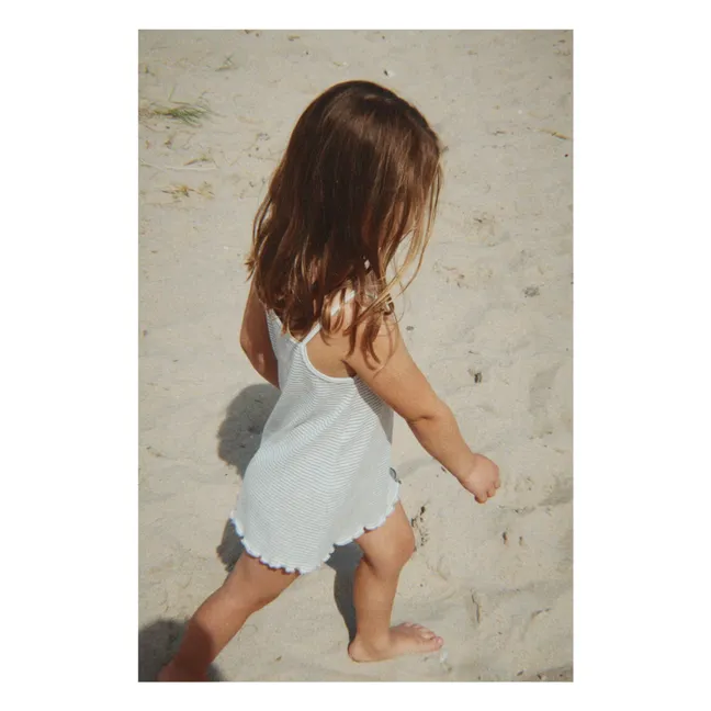 Robe Côtelée Roli Rayée Coton Bio | Bleu
