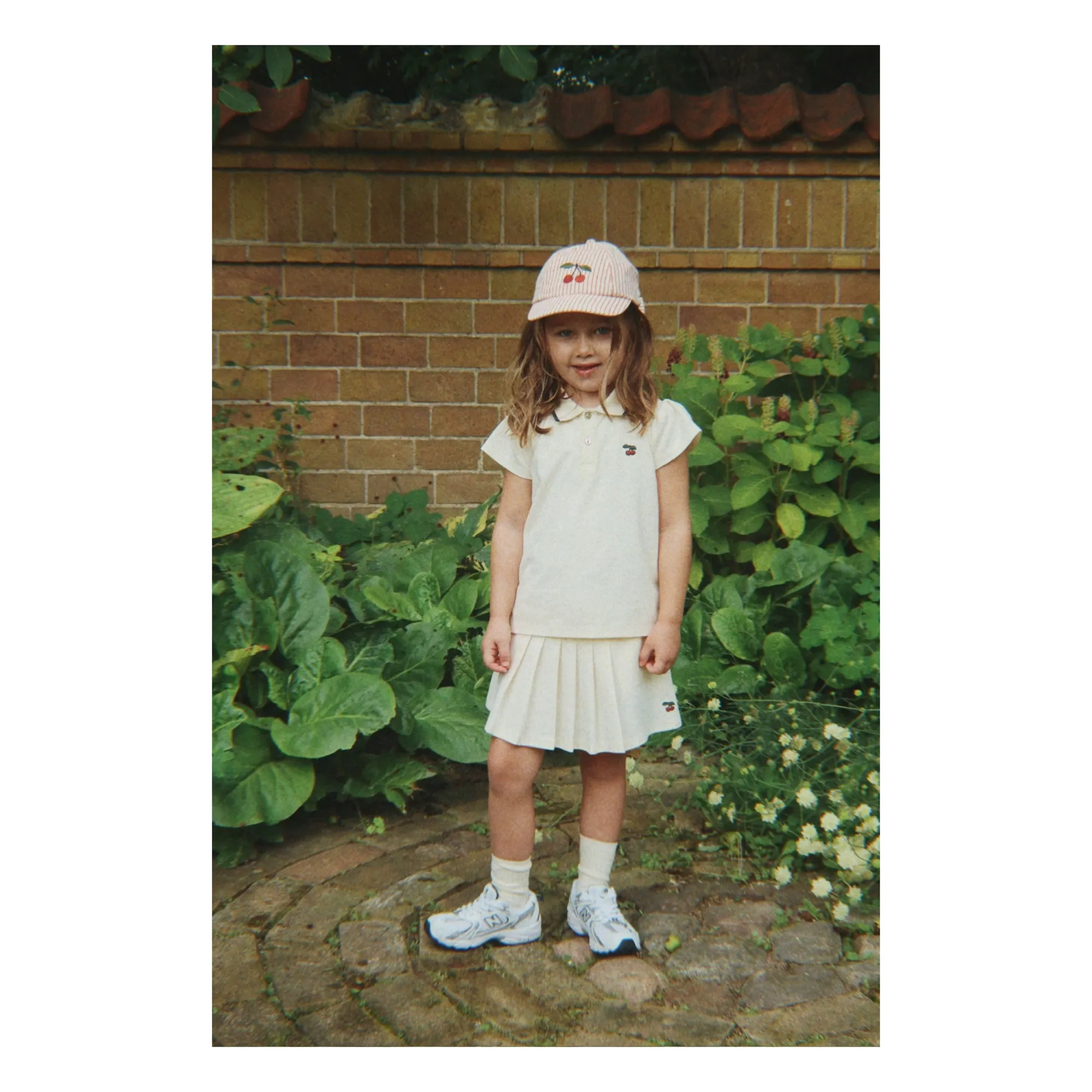 Polo Florita Cerises Coton Bio | Ecru- Image produit n°1
