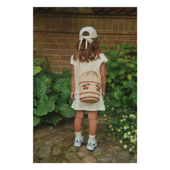 Florita Cerises organic cotton skirt | Ecru