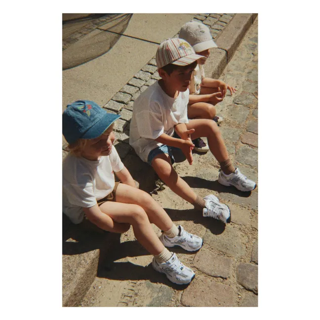 Casquette Elliot Rayée Seersucker Coton Bio | Beige