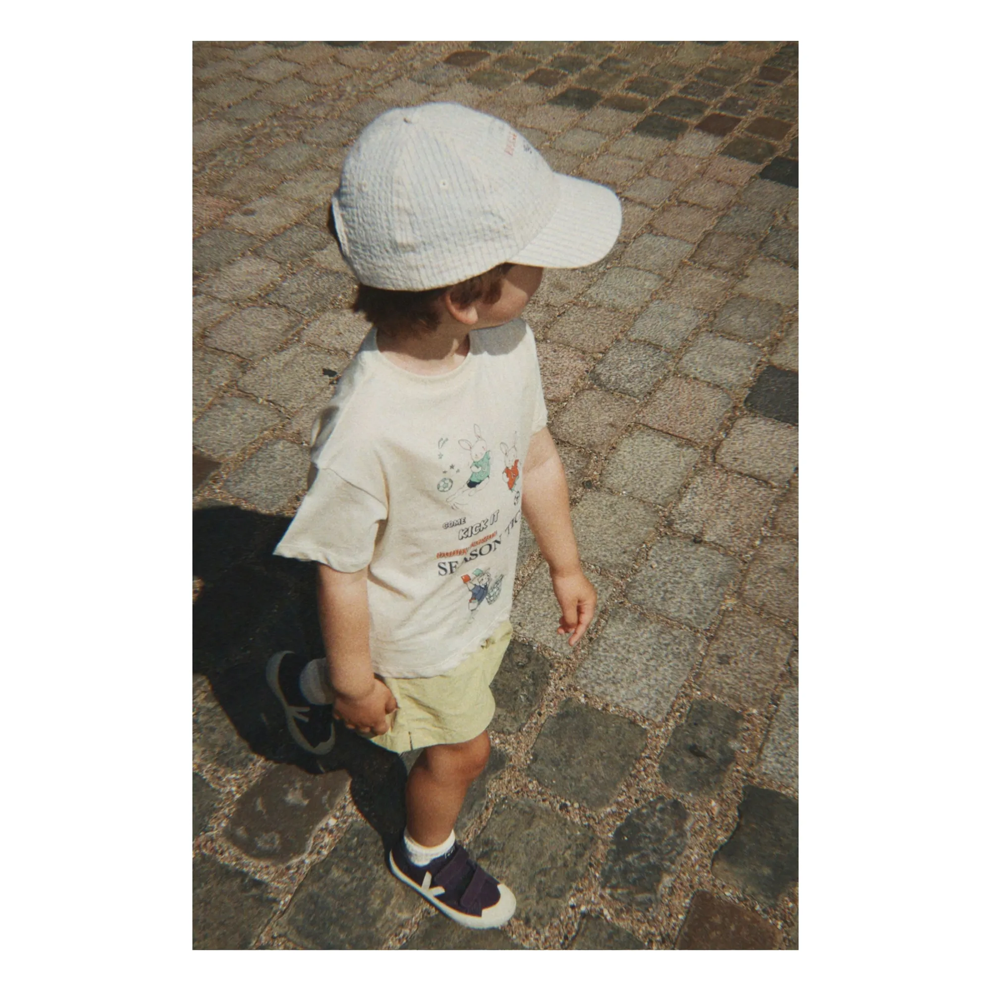 Casquette Elliot Rayée Seersucker Coton Bio | Beige- Image produit n°5
