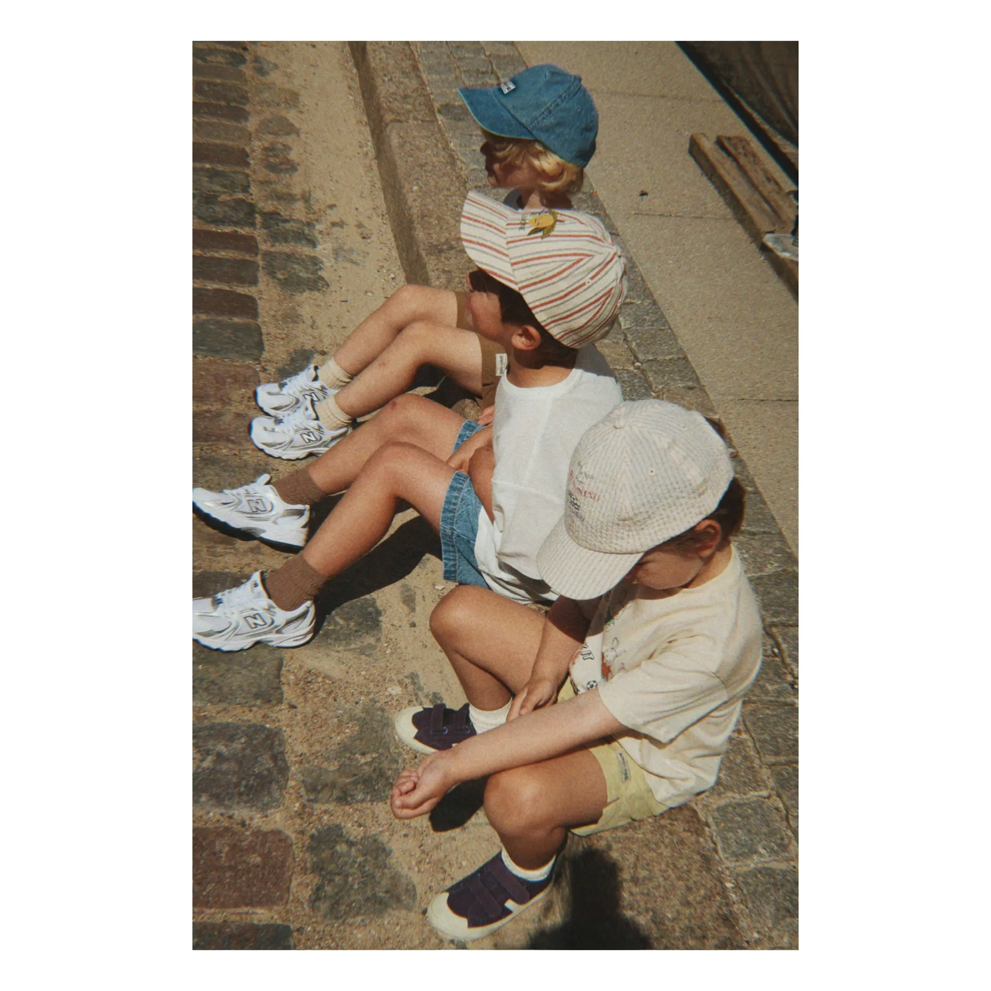 Casquette Elliot Rayée Seersucker Coton Bio | Beige- Image produit n°2