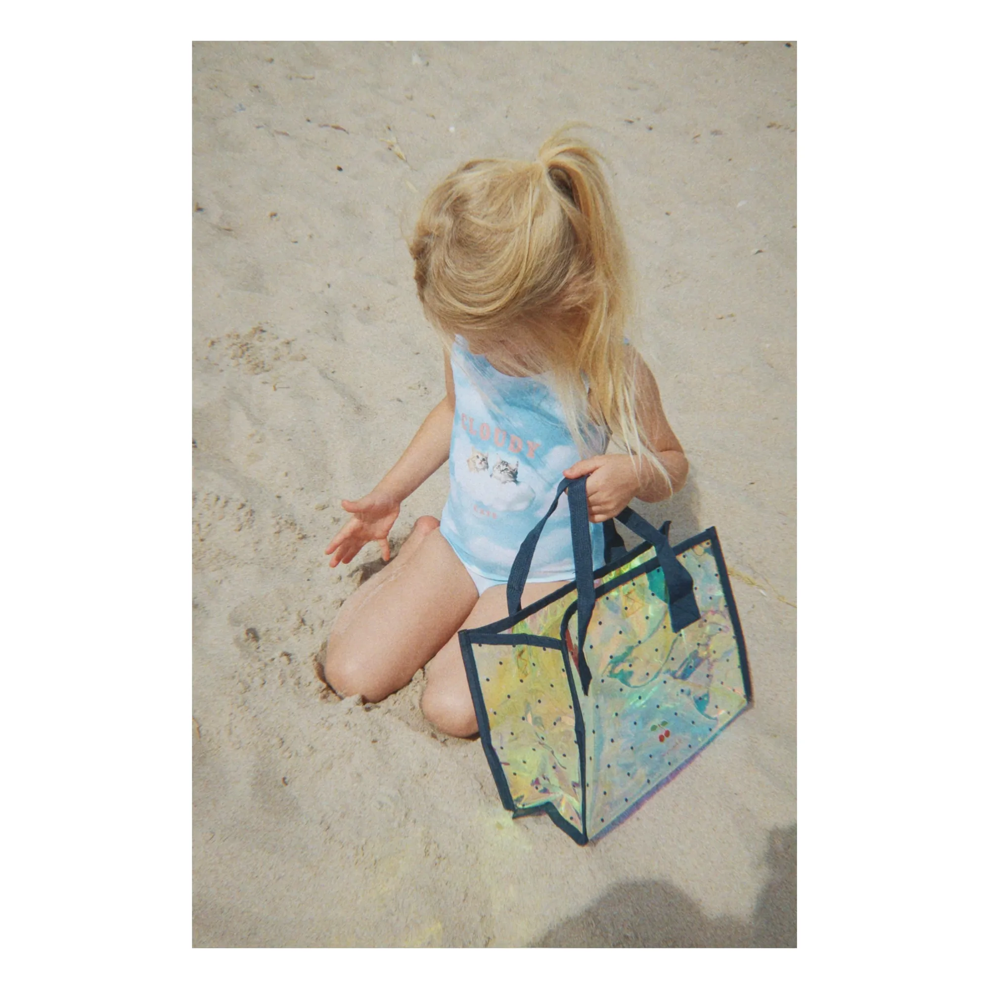 Maillot de Bain Nuages Fibres Recyclées | Bleu ciel- Image produit n°7