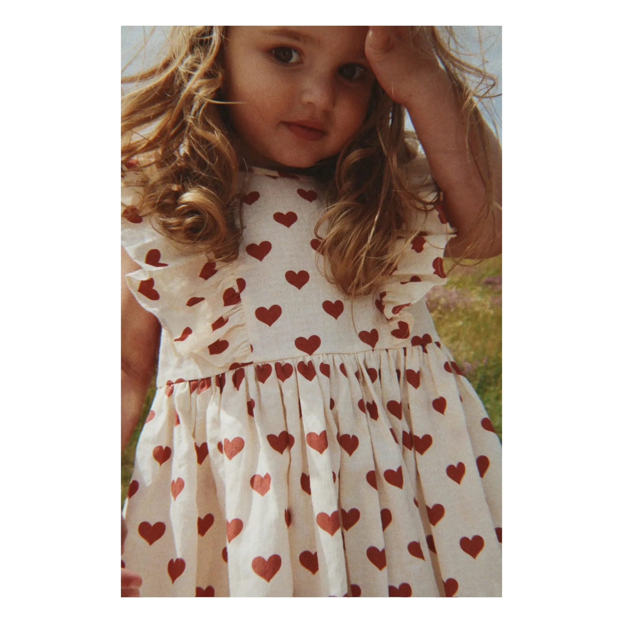 Robe Cianna Cœurs Coton Bio | Ecru- Image produit n°2