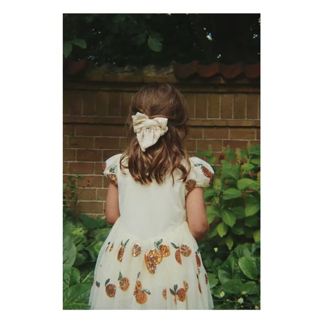 Aries Sequins bow hair slide | Beige