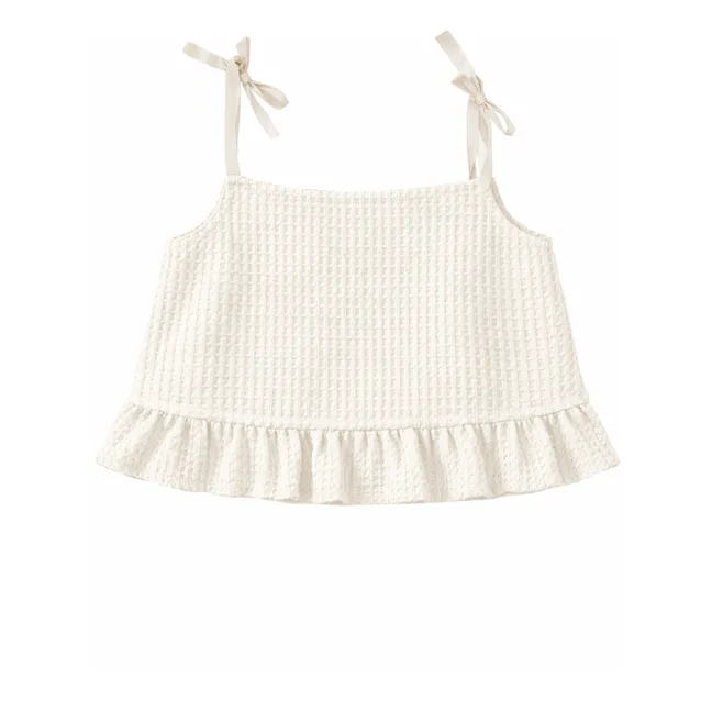Rosalia Organic Cotton Crop Top | White