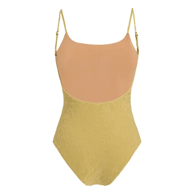 Tropi Brisa - Costume da bagno testurizzato | Verde giallo