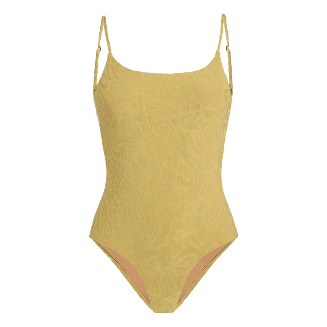 Tropi Brisa - Costume da bagno testurizzato | Verde giallo