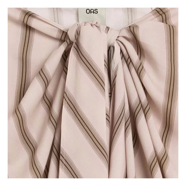 Paréo Gelato Cyan Sarong Rayé | Rose pâle