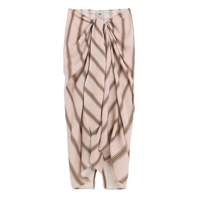Paréo Gelato Cyan Sarong Rayé | Rose pâle