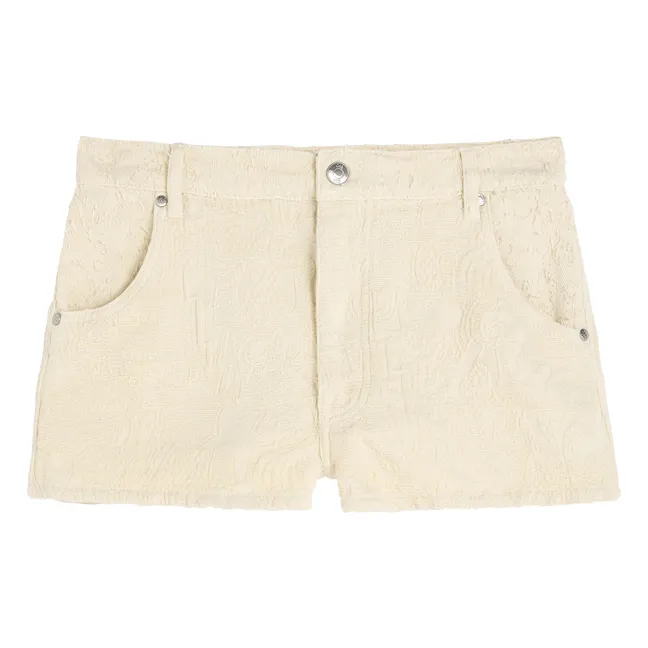 Short Raven Brodé | Ecru
