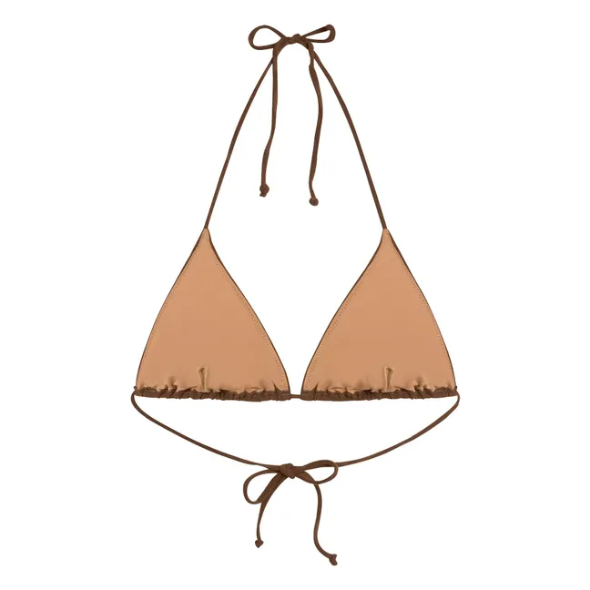 Sunero Calia Textured Traje de baño Top | Marrón