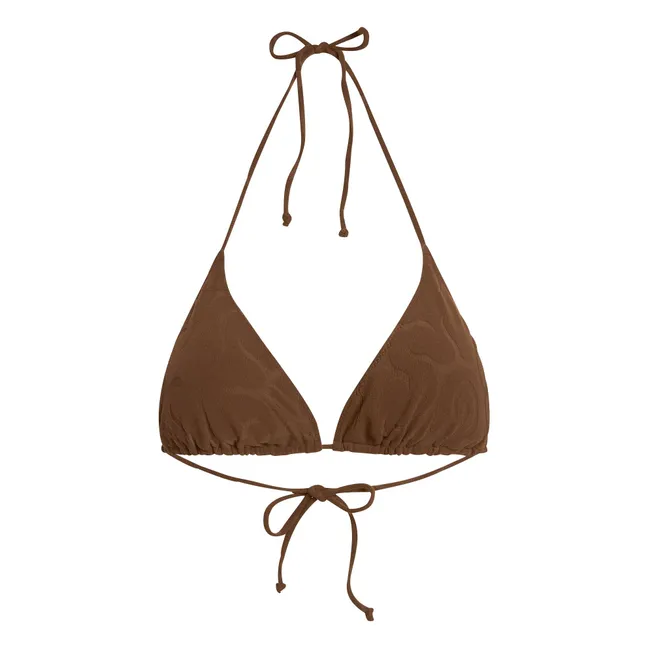 Sunero Calia Textured Traje de baño Top | Marrón