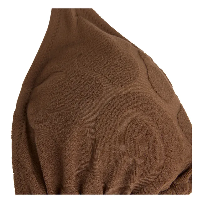Sunero Calia Textured Traje de baño Top | Marrón