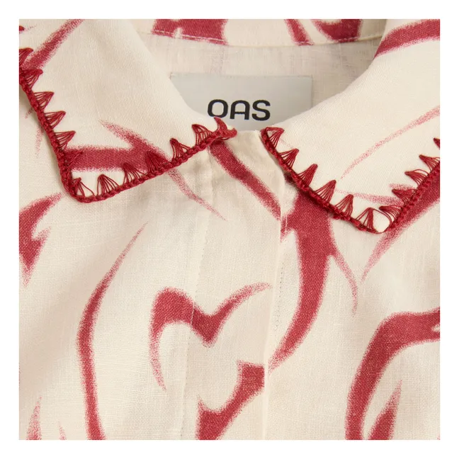 Tribalo Vera Camisa de lino | Rojo