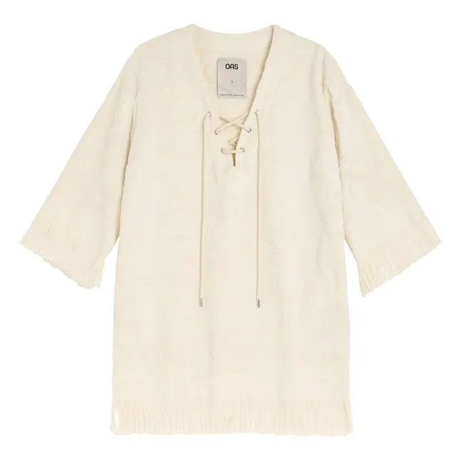 Vestido texturizado Fosca Miki | Crudo