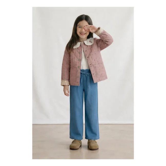 Veste Valentina Fleurie Coton Bio | Vieux Rose