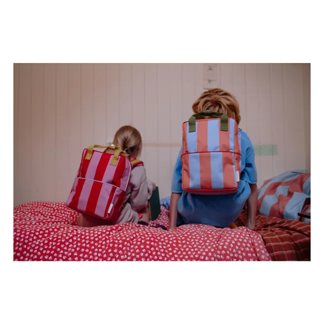 Sac à Dos Medium Rayé | Rose fuschia