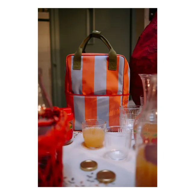 Sac à Dos Large Rayé | Rouge