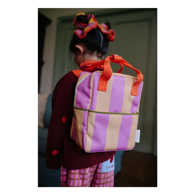 Sac à Dos Small Rayé | Rose poudré