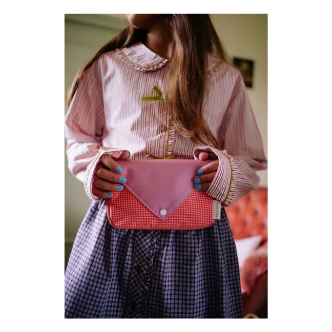 Sac Banane Small Envelope Carreaux | Rose poudré
