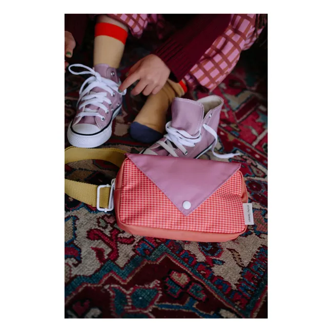 Sac Banane Small Envelope Carreaux | Rose poudré
