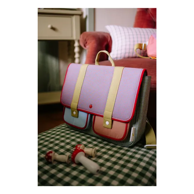 Cartable Pomme Carreaux | Purple