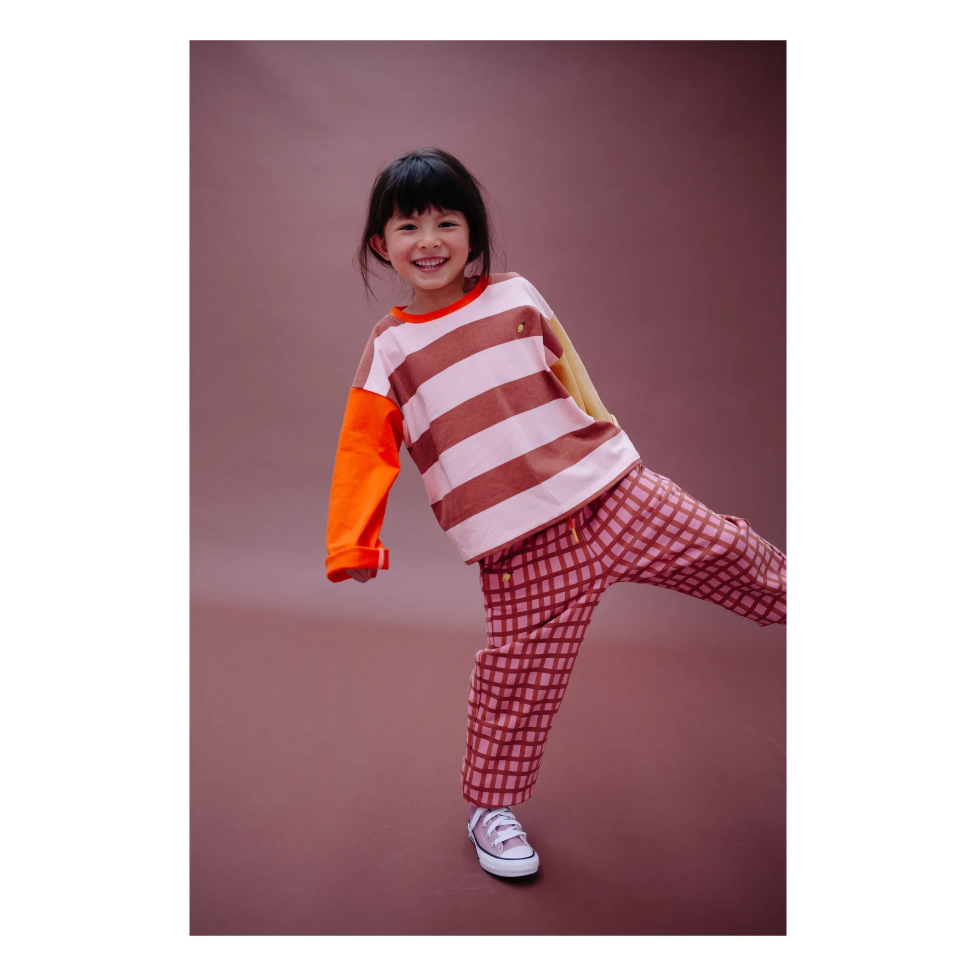 T-shirt Citron Rayé | Orange- Image produit n°4