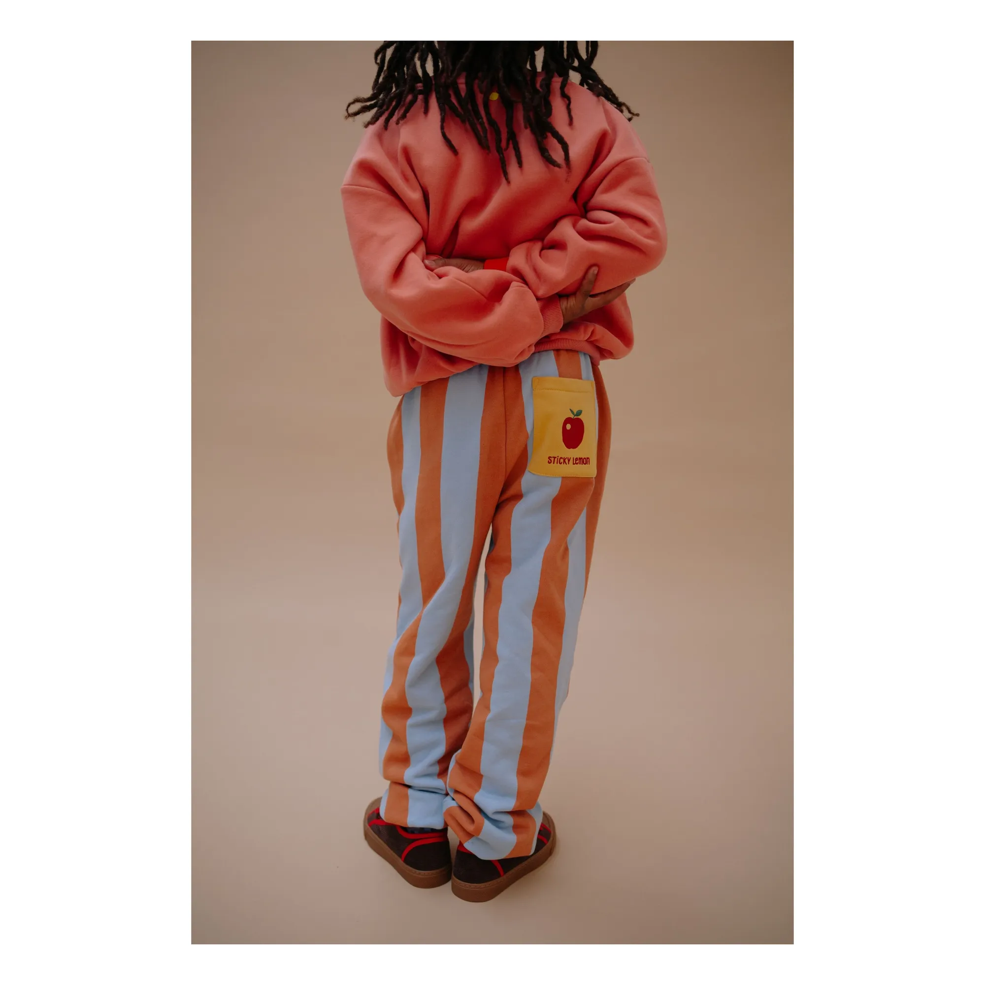 Jogger Citron Rayé | Orange- Image produit n°2