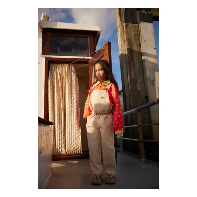 Peto a rayas limón | Blanco