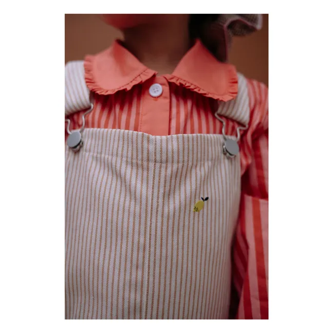 Peto a rayas limón | Blanco