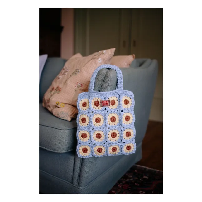 Sac Crochet Fleurs | Marron