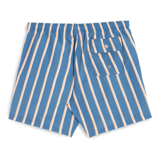 Gestreifte Badeshorts | Blau