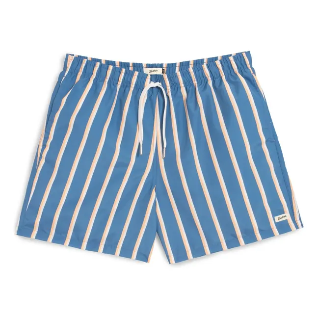 Gestreifte Badeshorts | Blau