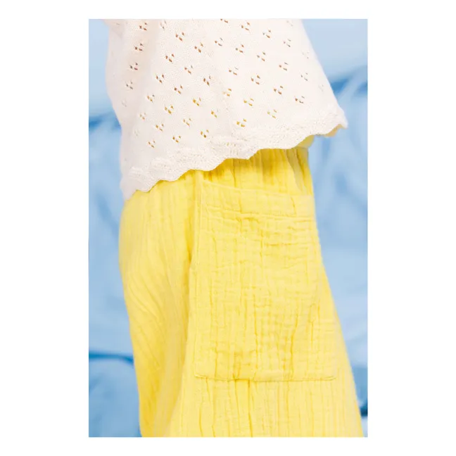 Pockets Pants Lauren Cotton Gauze Capsule 25 years | Yellow