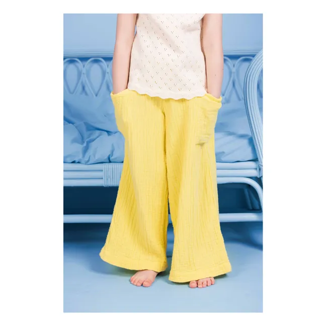 Pantalon Poches Lauren Gaze de Coton Capsule 25 ans | Jaune