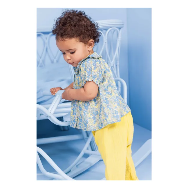 Pantalon Laos Gaze de Coton | Jaune