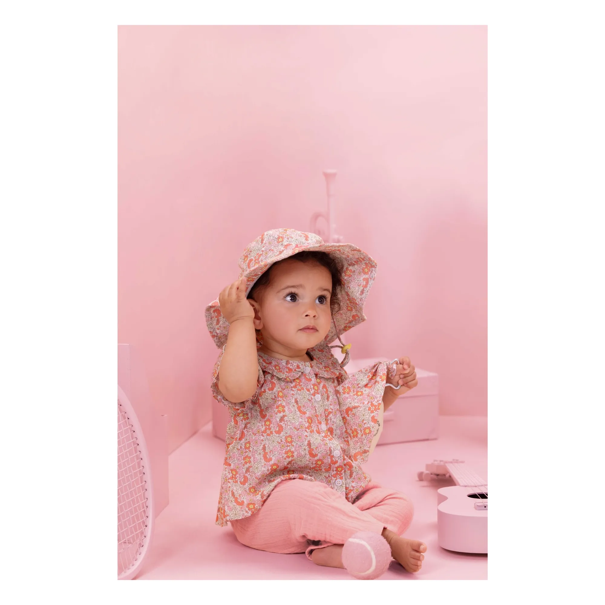 Bonton Pink Laos Cotton Gauze Capsule Pants 25 Years